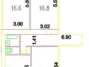 Продается трехкомнатная квартира, 71 м2, Москва, улица Маршала Малиновского, 6к1, район Щукино