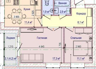 Продаю 2-ком. квартиру, 52.7 м2, Можга, Заводской переулок, 36