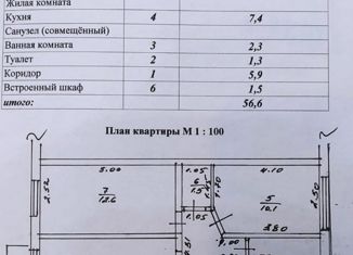 Продаю трехкомнатную квартиру, 56.6 м2, поселок городского типа Горный, Советская улица, 17