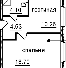 Однокомнатная квартира на продажу, 37.59 м2, Санкт-Петербург, проспект Космонавтов, 52к1, муниципальный округ Гагаринское
