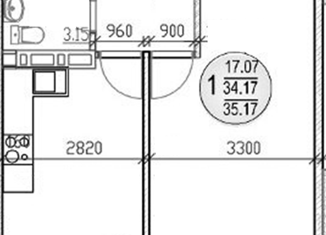 Продаю 1-ком. квартиру, 34.1 м2, Анапа, Супсехское шоссе, 26к3