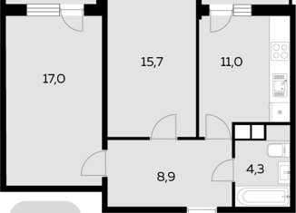 Продам 2-комнатную квартиру, 62 м2, Краснодар, Адмиралтейский бульвар, 3, микрорайон Россинского