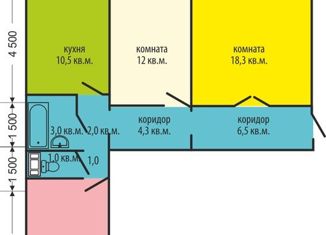Продажа трехкомнатной квартиры, 74.67 м2, Челябинск, Электростальская улица, 20, Металлургический район