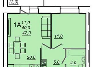 Продам однокомнатную квартиру, 42 м2, Вологда, Северная улица, 36В, микрорайон Водники