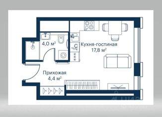 Продам квартиру студию, 24.6 м2, Москва, жилой комплекс Сити Бэй, к4, станция Трикотажная