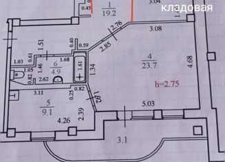 3-комнатная квартира в аренду, 82 м2, Самарская область, улица Свердлова, 22А