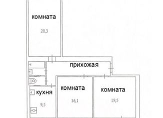 Продам 3-ком. квартиру, 81.2 м2, Москва, улица Марии Ульяновой, 3к3