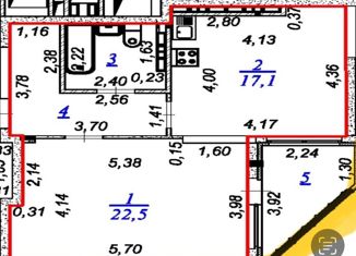 Продам двухкомнатную квартиру, 52.5 м2, Екатеринбург, метро Машиностроителей, улица Энтузиастов, 36Б/2