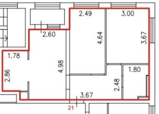 Продаю двухкомнатную квартиру, 53 м2, деревня Патрушева, улица Павла Шарова, 40