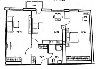 Продам 3-ком. квартиру, 62 м2, Ростов-на-Дону, проспект Соколова, 68, ЖК Соколова, 68