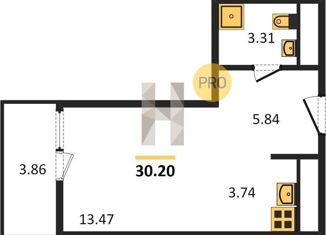 Квартира на продажу студия, 30.2 м2, Новосибирск, ЖК Мылзавод