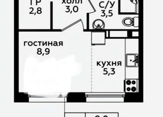 Продается квартира студия, 23.2 м2, деревня Столбово, проспект Куприна, 30к9