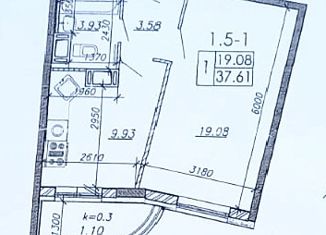 Продам 1-ком. квартиру, 37.61 м2, Санкт-Петербург, проспект Просвещения, 99В, метро Гражданский проспект