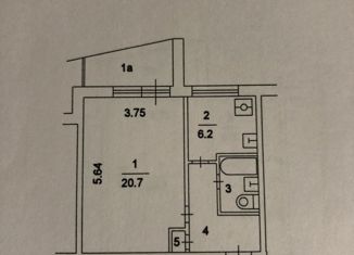 Продается однокомнатная квартира, 34 м2, Москва, улица Генерала Белова, 53к2, метро Домодедовская