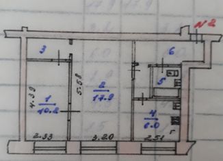 Продается 2-ком. квартира, 46.2 м2, Ростов, Пролетарская улица, 34