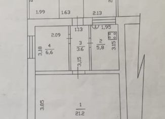 Продам 2-ком. квартиру, 37.2 м2, село Баженово, Южная улица, 8