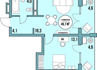 Продажа 2-комнатной квартиры, 47 м2, станица Голубицкая, Курортная улица, 161