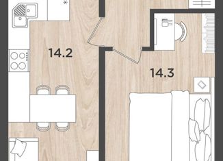 Продажа 1-комнатной квартиры, 40.3 м2, деревня Касимово, жилой комплекс Новокасимово, УД-16