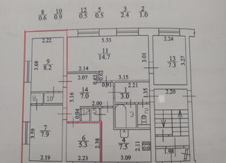 Комната на продажу, 67 м2, Санкт-Петербург, улица Пограничника Гарькавого, 46к3, муниципальный округ Константиновское