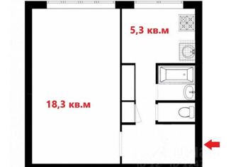 1-ком. квартира на продажу, 30.4 м2, Санкт-Петербург, аллея Поликарпова, 5, аллея Поликарпова