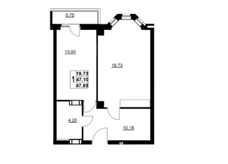 Продается однокомнатная квартира, 47.8 м2, Волгоград, улица им. Циолковского, 41, Ворошиловский район