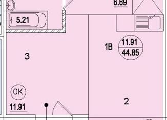 Продаю 1-ком. квартиру, 40.6 м2, рабочий поселок Маркова, квартал Стрижи, 12