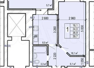 Продам 1-ком. квартиру, 36.9 м2, Энгельс, ЖК Локомотив, Вокзальная улица, 48