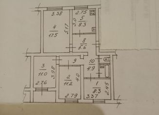 Продажа четырехкомнатной квартиры, 75.3 м2, Вологда, Ярославская улица, 20, микрорайон Бывалово