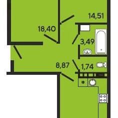 Продаю 2-ком. квартиру, 63 м2, Краснодар, улица Краеведа Соловьёва, 6к2, Прикубанский округ