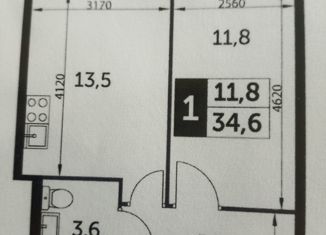 Продаю 1-комнатную квартиру, 34.6 м2, Москва, Волоколамское шоссе, 71/22к1-2, метро Тушинская