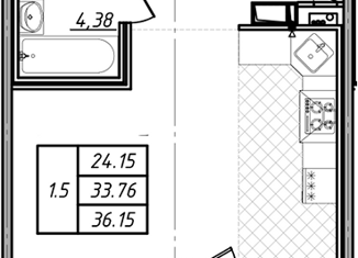 Продам квартиру студию, 34.96 м2, Санкт-Петербург, Белоостровская улица, Белоостровская улица