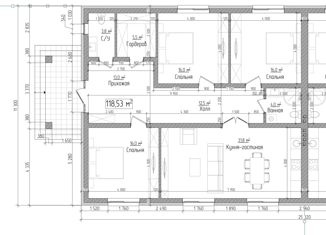 Таунхаус на продажу, 118.5 м2, село Булгаково, улица Цюрупы, 189