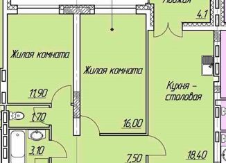 Продажа 2-комнатной квартиры, 60.6 м2, Тольятти, проспект Степана Разина, 18Б, ЖК Новая Заря