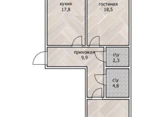 Продам двухкомнатную квартиру, 68.1 м2, Республика Башкортостан, Айская улица, 61