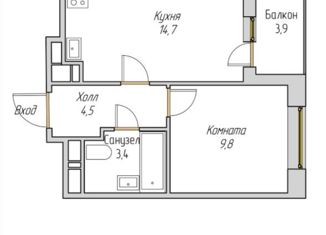 Продается 1-комнатная квартира, 31.1 м2, Санкт-Петербург, муниципальный округ Светлановское, Манчестерская улица, 3к2