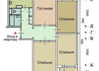 Четырехкомнатная квартира на продажу, 101.2 м2, Москва, улица Адмирала Лазарева, 8, метро Бульвар Адмирала Ушакова