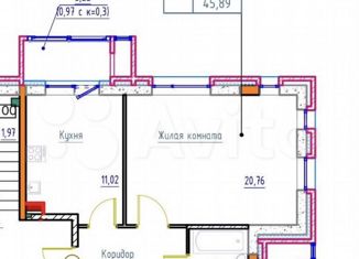 Продажа однокомнатной квартиры, 45 м2, Пермь, Ленская улица, 40А, ЖК Ленская Усадьба