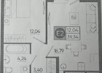 Однокомнатная квартира на продажу, 39.4 м2, Тула, улица Купцов Гречихиных, 6, Зареченский территориальный округ
