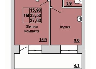 Продается 1-комнатная квартира, 37.6 м2, Абакан, улица Генерала Тихонова, 6