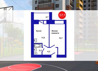 Продаю 1-комнатную квартиру, 37.3 м2, Благовещенск, ЖК Лазурный Берег, Заводская улица, 4/4