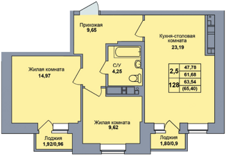 Продается трехкомнатная квартира, 65.5 м2, Ижевск, Ракетная улица, 28А