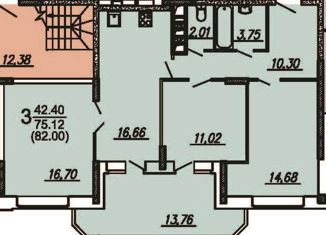 Продажа трехкомнатной квартиры, 109.86 м2, Брянск, улица имени А.Ф. Войстроченко, 8, ЖК Квартал Авиаторов