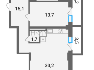 Продам двухкомнатную квартиру, 82.9 м2, Волгоград, Ангарская улица, 9А, ЖК Гранд Авеню