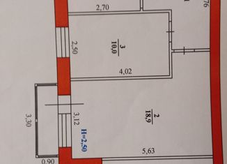 Продам 2-ком. квартиру, 45.4 м2, Волгоград, улица Ткачева, 11, Центральный район