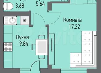 Однокомнатная квартира на продажу, 38 м2, Тюменская область, улица Дзержинского, 33