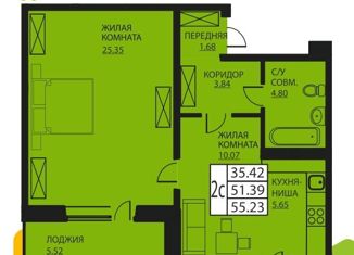 Продаю 2-комнатную квартиру, 55.3 м2, Пермский край, Артемьевская улица, 6