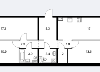 Продаю трехкомнатную квартиру, 81 м2, Санкт-Петербург, ЖК Кантемировская 11, Большой Сампсониевский проспект, 69к3