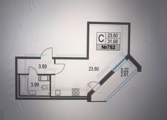 Продам квартиру студию, 31.68 м2, Санкт-Петербург, Ипподромный переулок, Ипподромный переулок