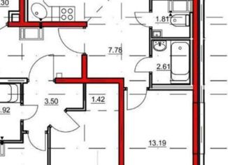 Продам 2-ком. квартиру, 55.7 м2, Мурино, ЖК Северный, улица Шоссе в Лаврики, 70к2