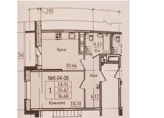 Продаю однокомнатную квартиру, 34.5 м2, посёлок Песочный, Садовая улица, 90